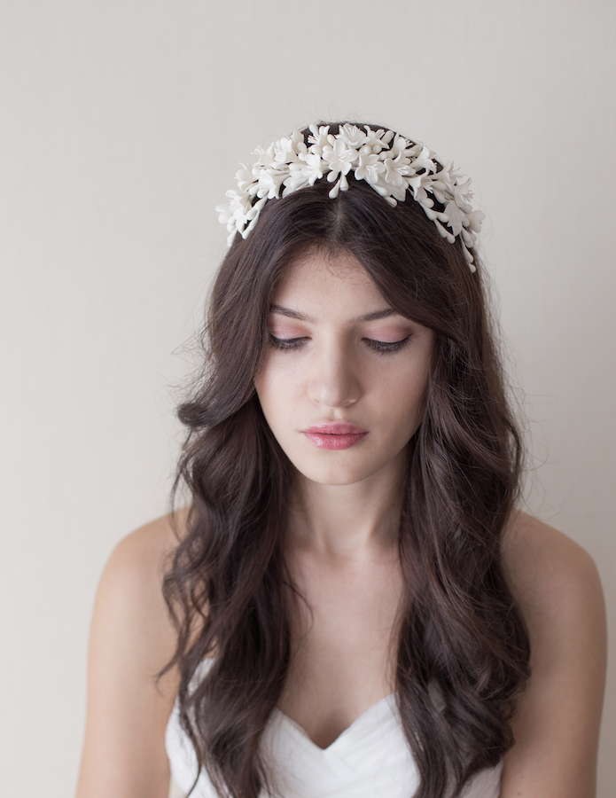 Clarice / Floral Wedding Tiara - Imagen 2