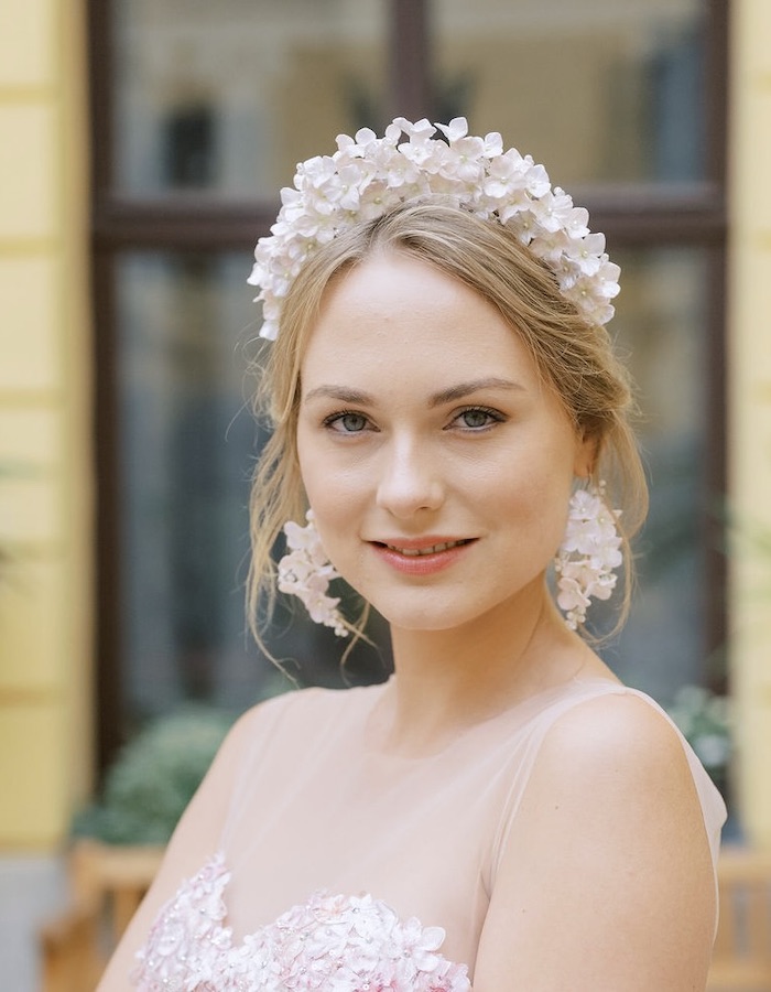 bridal floral headpiece