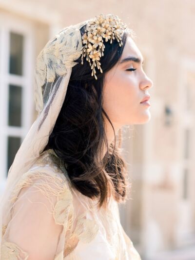 Calista Orange Blossom Bridal Hairpiece | Lena Rom Bridal